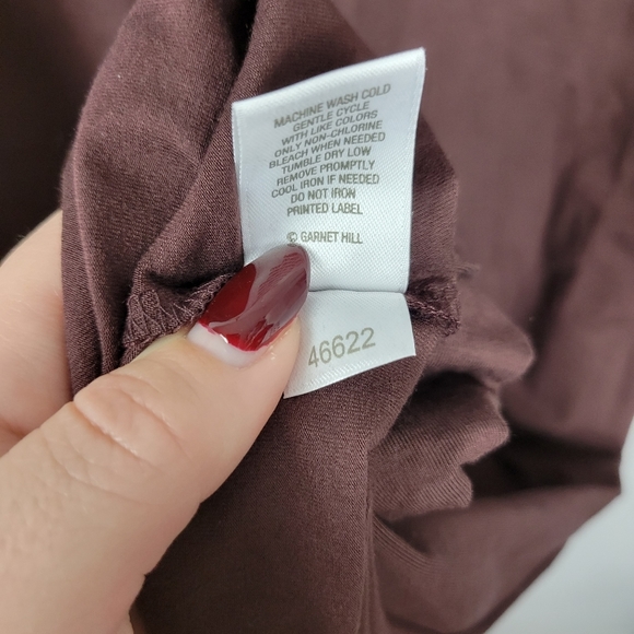 Small Garnet Hill Tencel Stretch Mocha Lagenlook Chocolate Maxi Dress - Picture 3 of 4